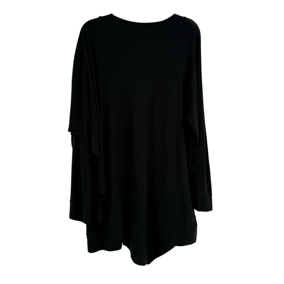 Soft Surroundings Women’s Top Black Long Cape Sleeve V-Neck Size 1X - Picture 4 of 11